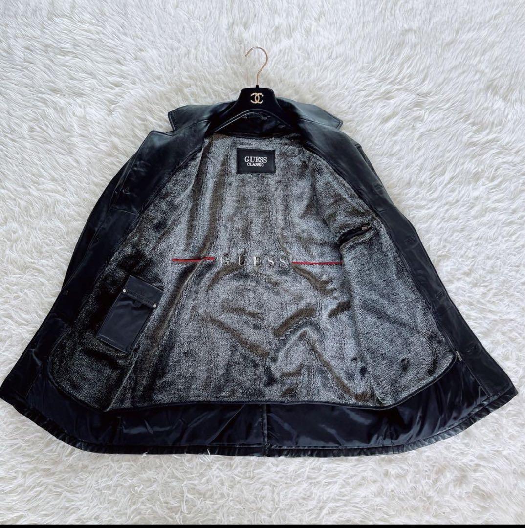 【GUESS CLASSICS】ラムレザージャケット ブラック