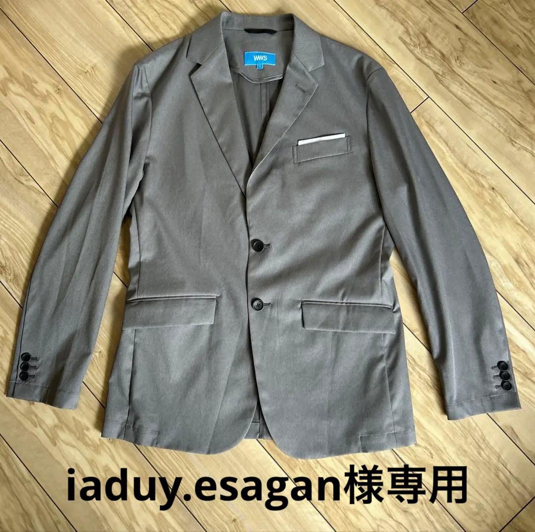 【中古品】WWS 大人のBizテーラードジャケット ビターグレー Mサイズ