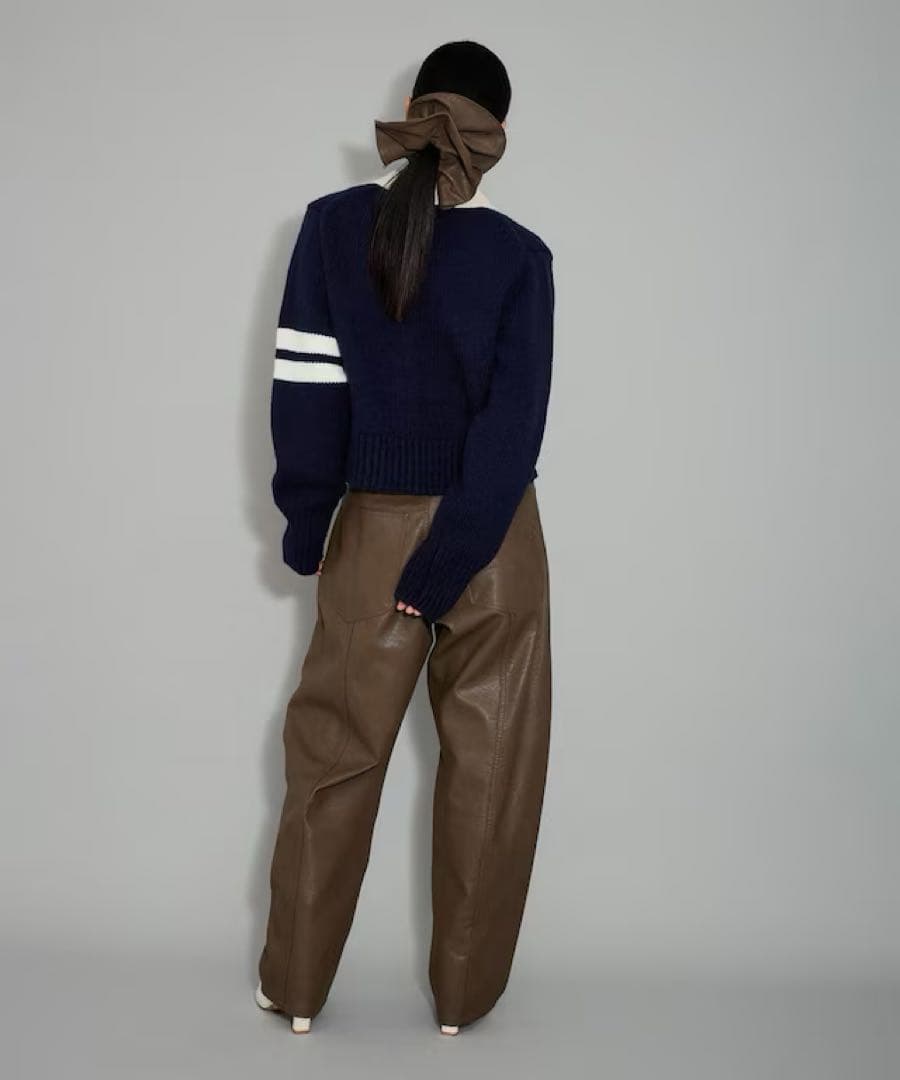 アダムエロペ ADAM ET ROPE ネイビー ポロニット セーター