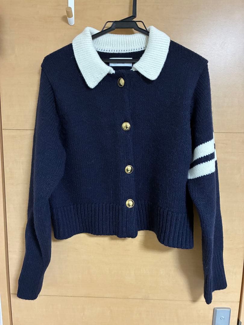 アダムエロペ ADAM ET ROPE ネイビー ポロニット セーター