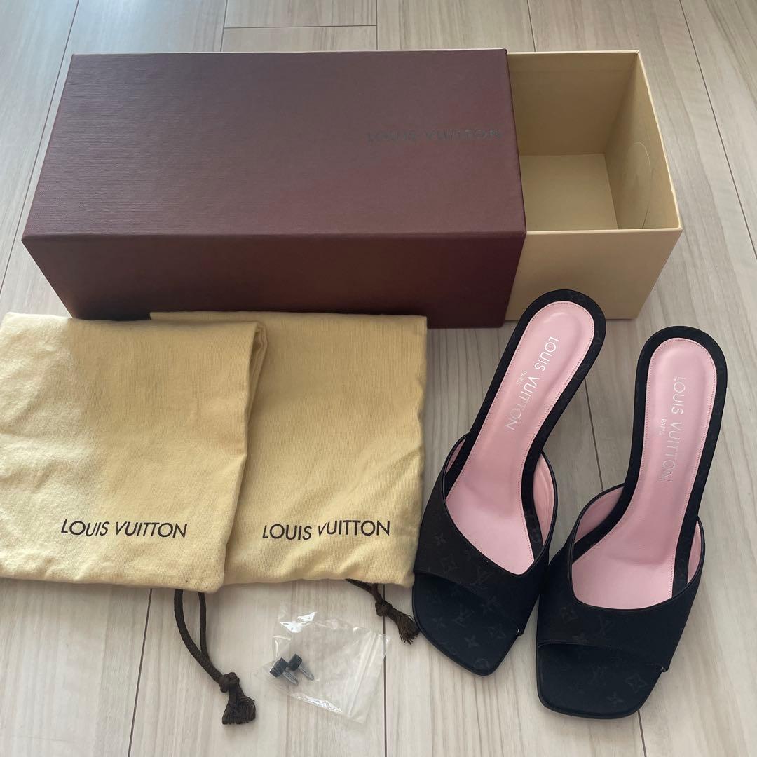 極美品【ルイヴィトン】LVミュール モノグラム 38 約24cm サンダル