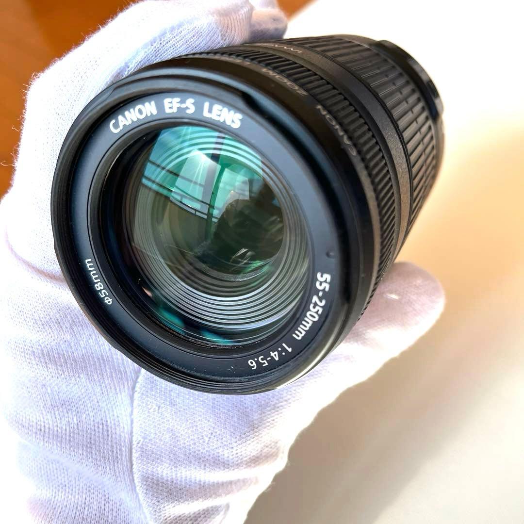 【美品】Canon EF-S 55-250mm f/4-5.6IS ズームレンズ