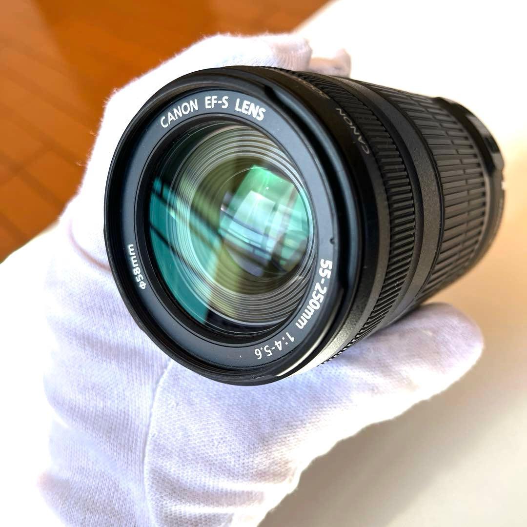 【美品】Canon EF-S 55-250mm f/4-5.6IS ズームレンズ