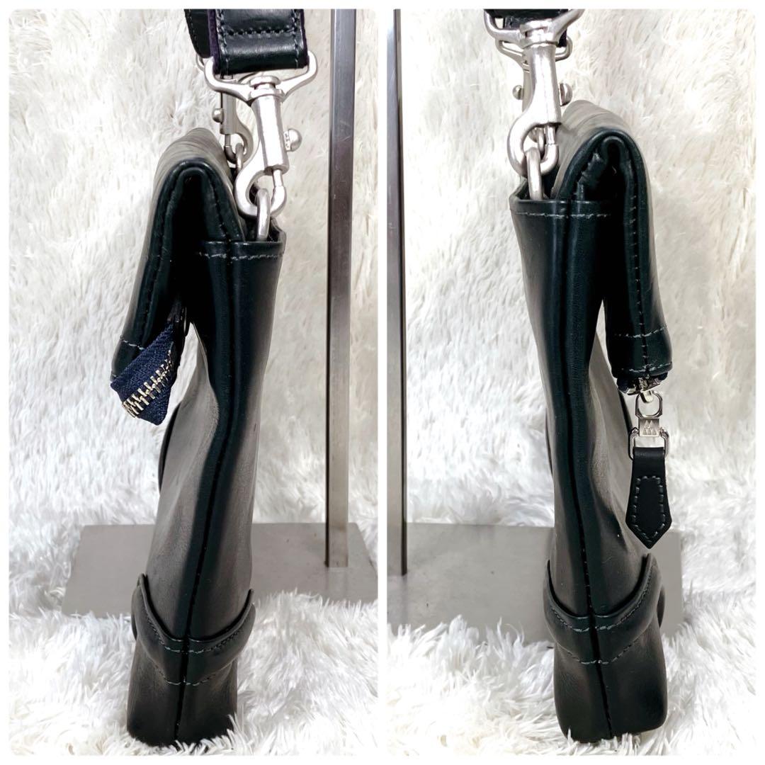 【美品】 ファイブウッズ 2wayクラッチバッグ/ショルダーバッグ プラトウ 黒