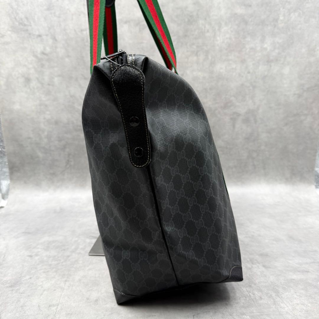 GUCCI グッチ GGスプリーム 旅行 トートバッグ ボストン ブラック