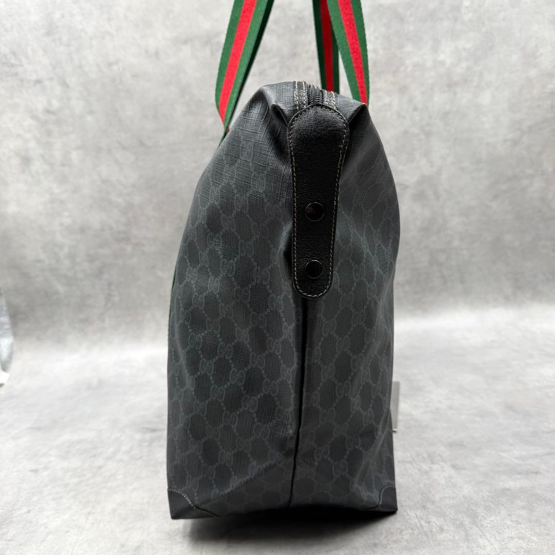 GUCCI グッチ GGスプリーム 旅行 トートバッグ ボストン ブラック