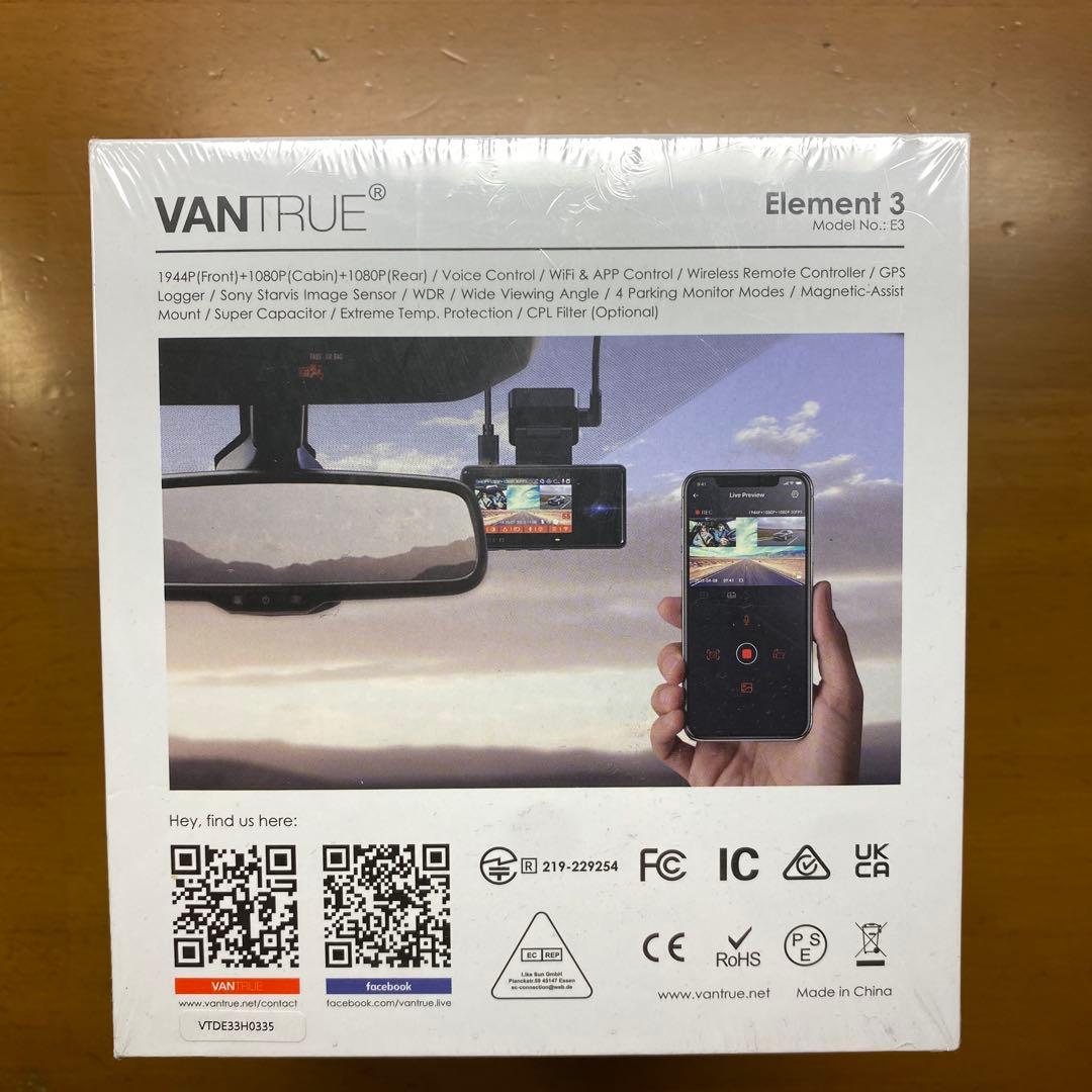 VANTRUE Element 3 ドライブレコーダー