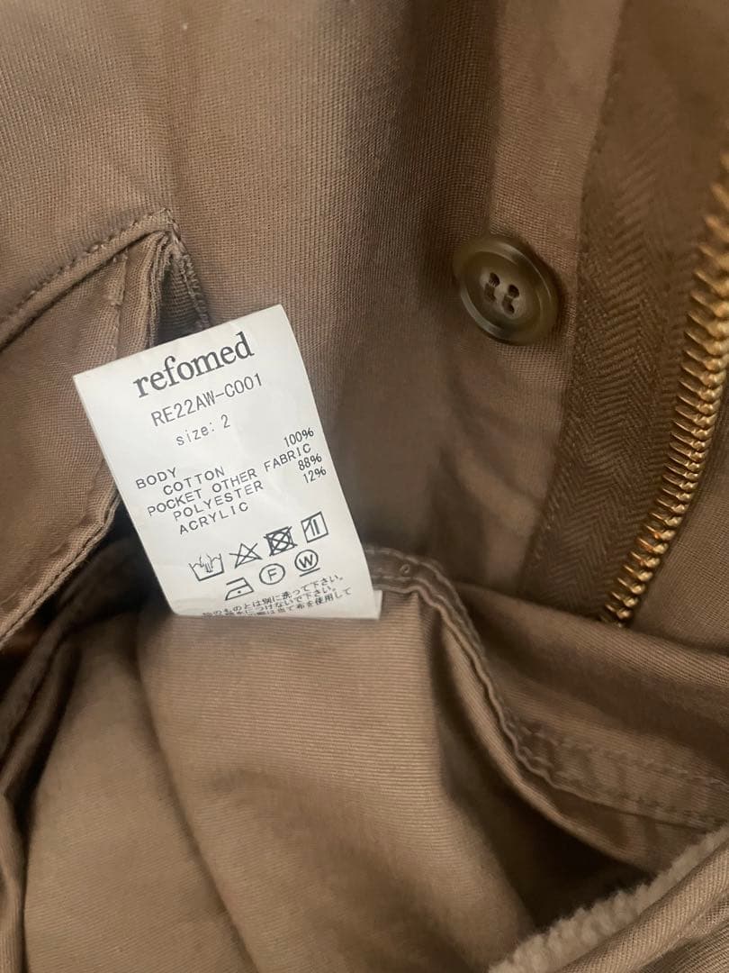 refomed リフォメッド タープミリタリーコート　サイズ2