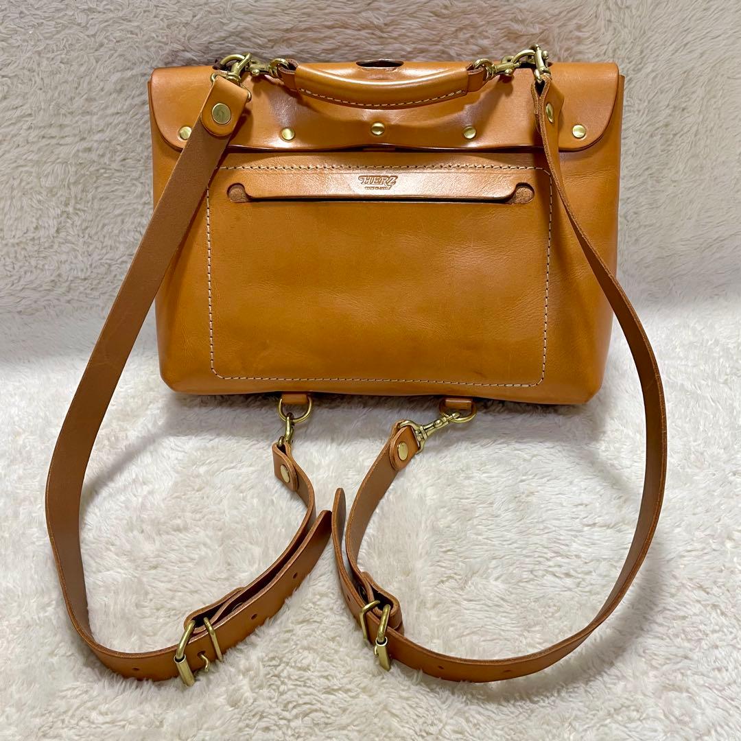 HERZ ヘルツ CW-137 ナレッジバッグ 3way キャメル Mサイズ