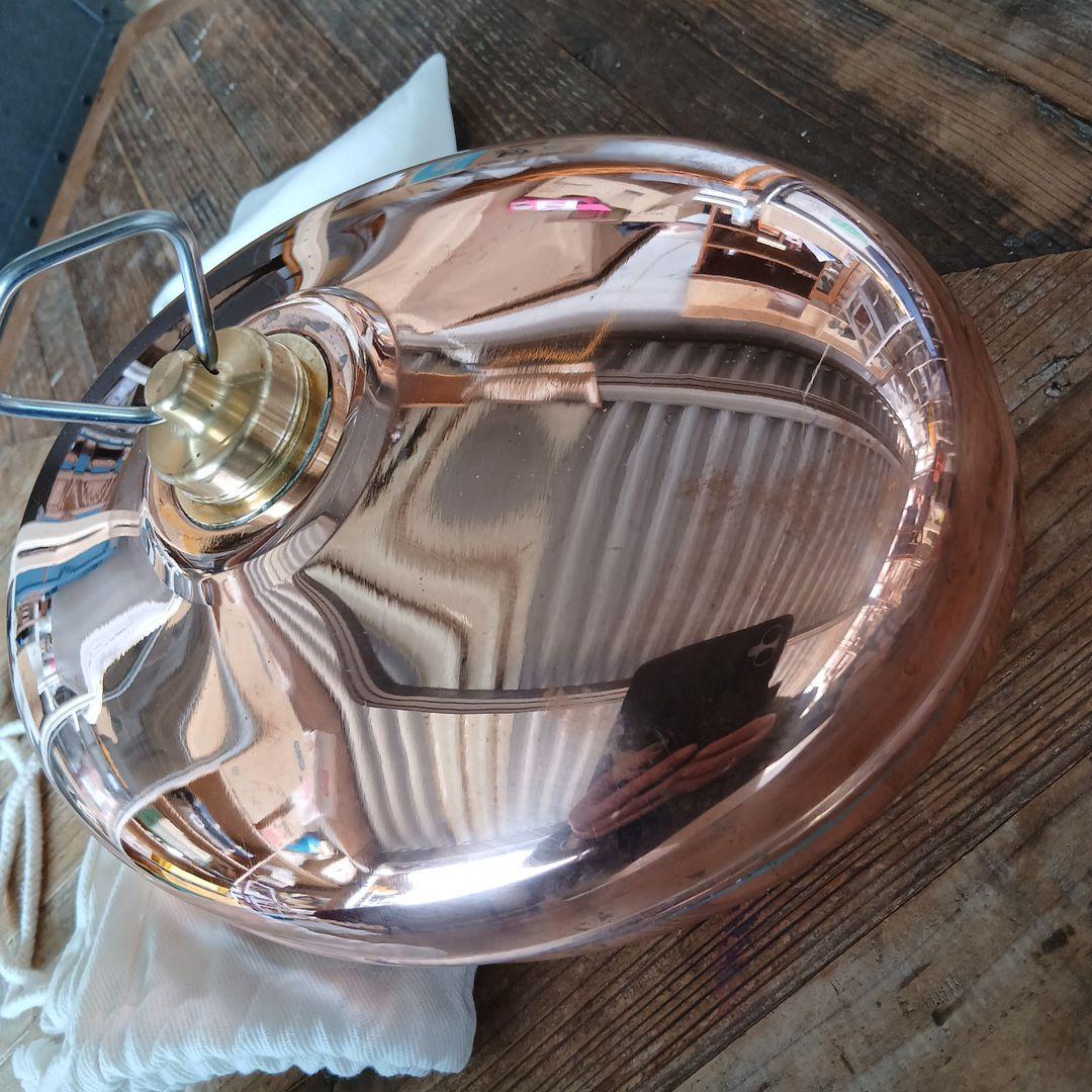 ドイツ製銅製楕円形湯タンポ袋付き