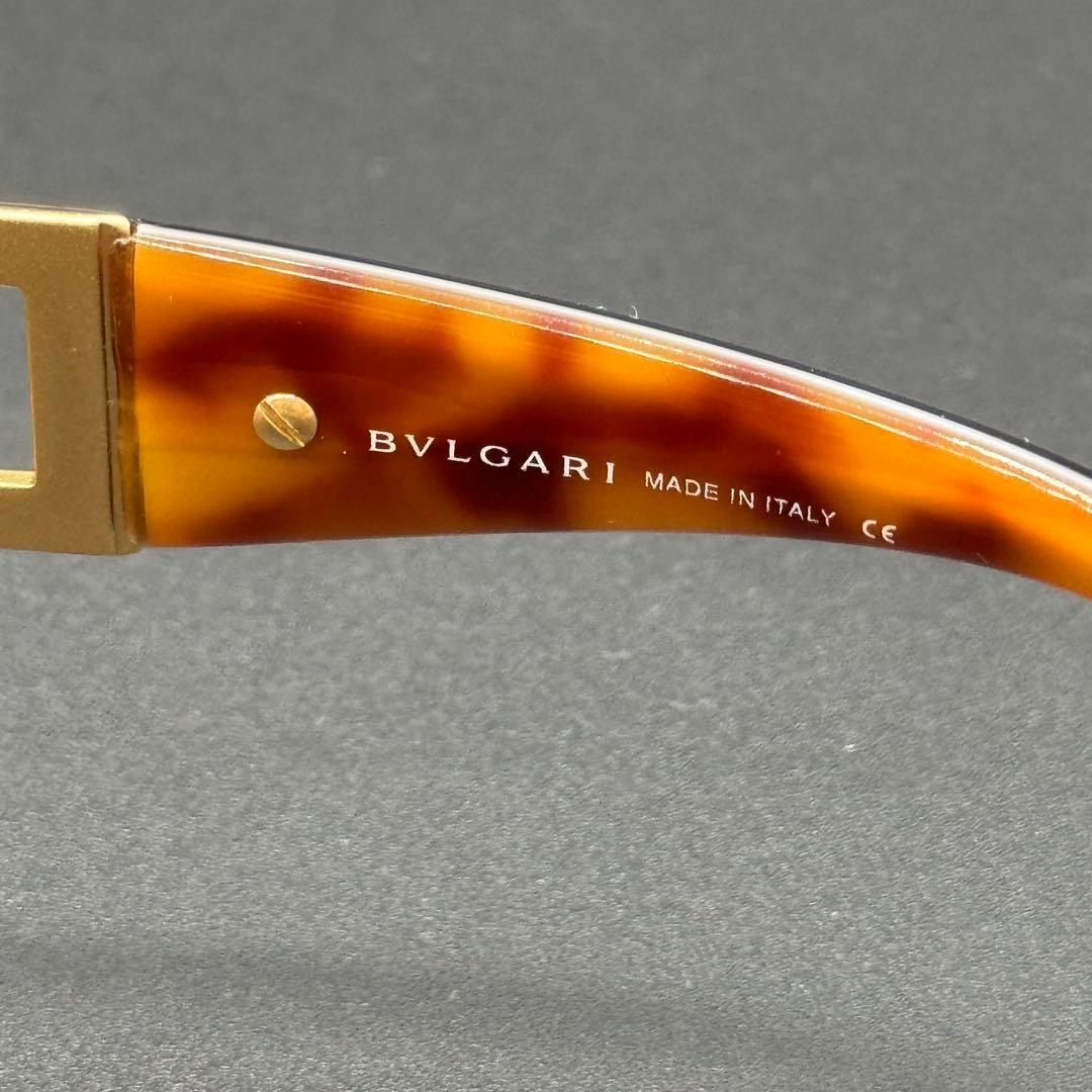 極美品　ブルガリ　サングラス　鼈甲　ゴールドフレーム　ブラウンレンズ