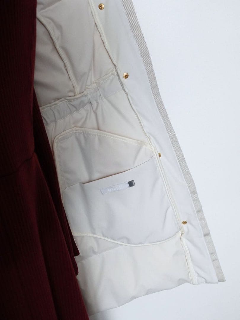 新品・未使用★overE★ストレッチダウンコート★ライトグレー★90