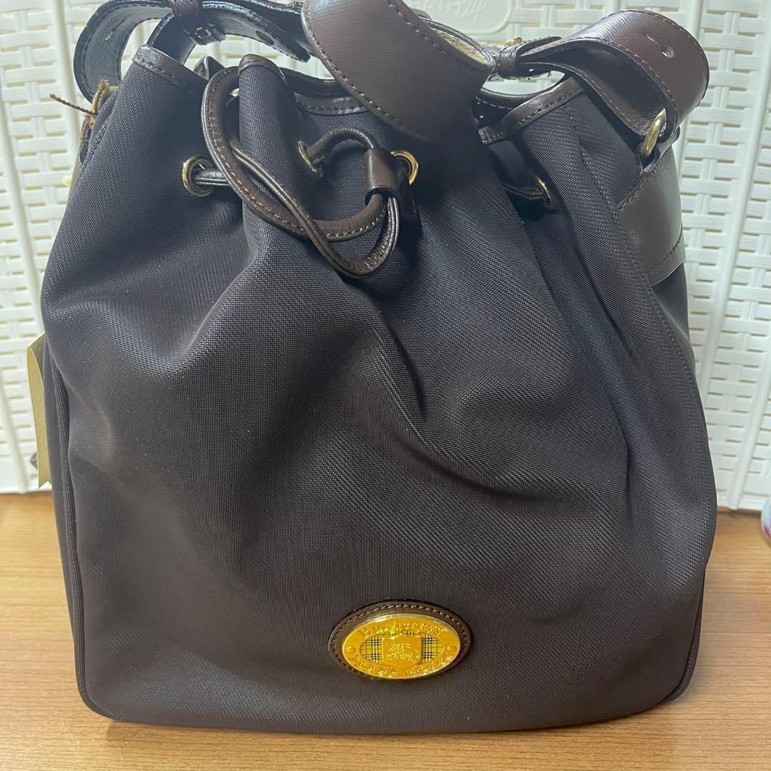 Burberry ショルダーバッグ ナイロン✖︎レザー ブラウン