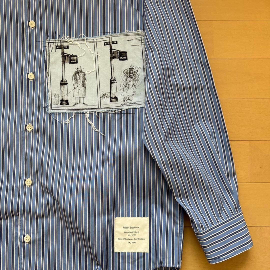 コムデギャルソンオム 綿オックスMIX Ralph Steadman シャツ