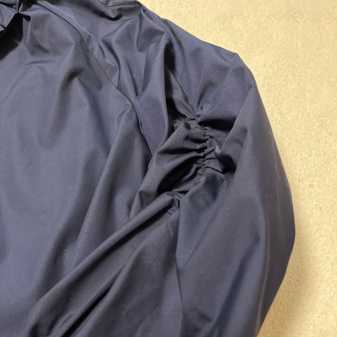 専用　美品　CADUNEカデュネ フリル衿ブラウス ボウタイ　ネイビー　紺