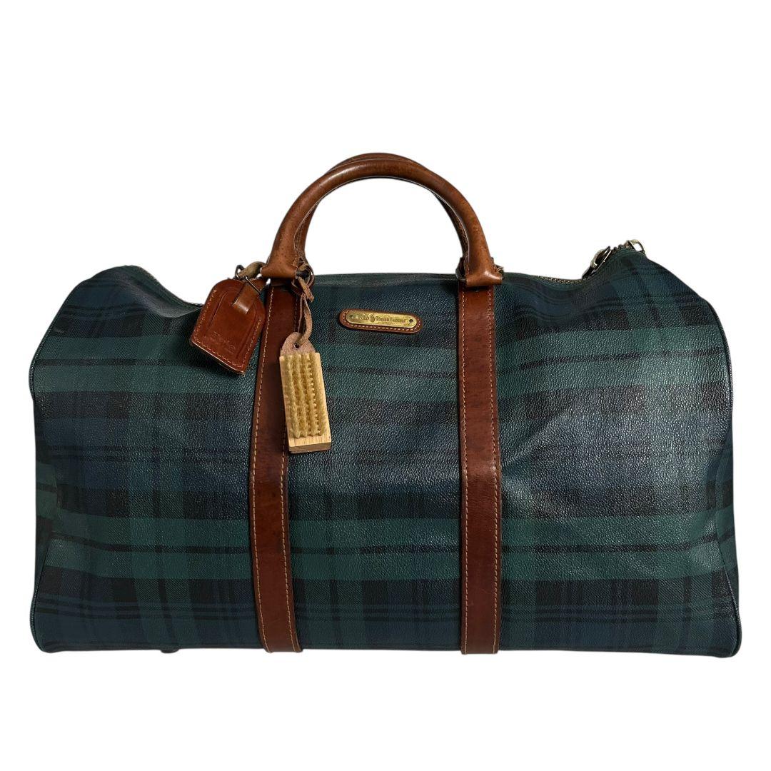 美品　ポロラルフローレン　ボストンバッグ　チェック　PVC 7