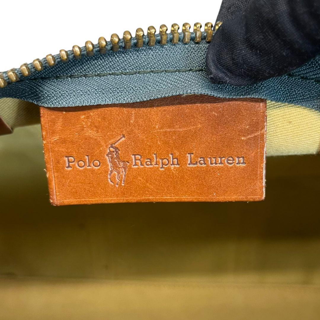 美品　ポロラルフローレン　ボストンバッグ　チェック　PVC 7