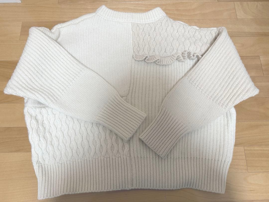 machatt パッチワークフリルニット