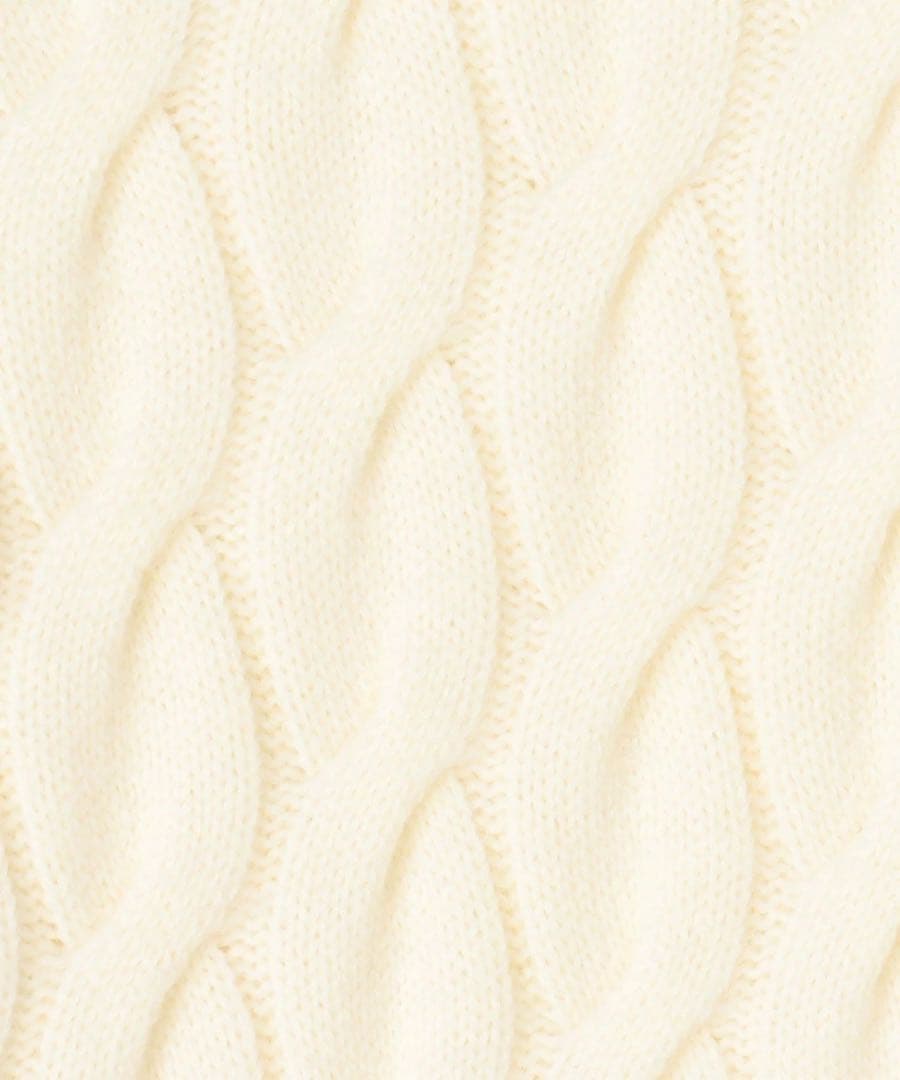 【新品タグ付】 ウール ケーブル ニット ホワイト L TOMORROWLAND