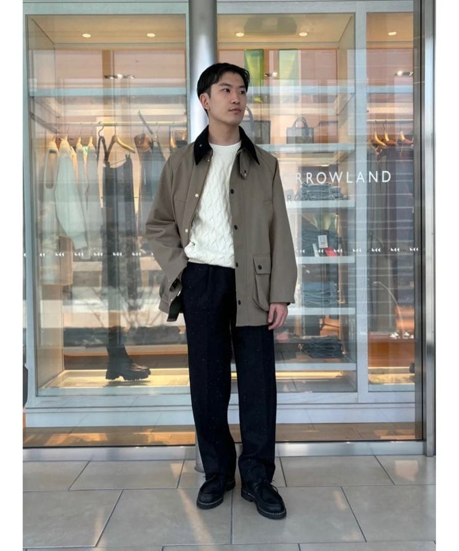 【新品タグ付】 ウール ケーブル ニット ホワイト L TOMORROWLAND