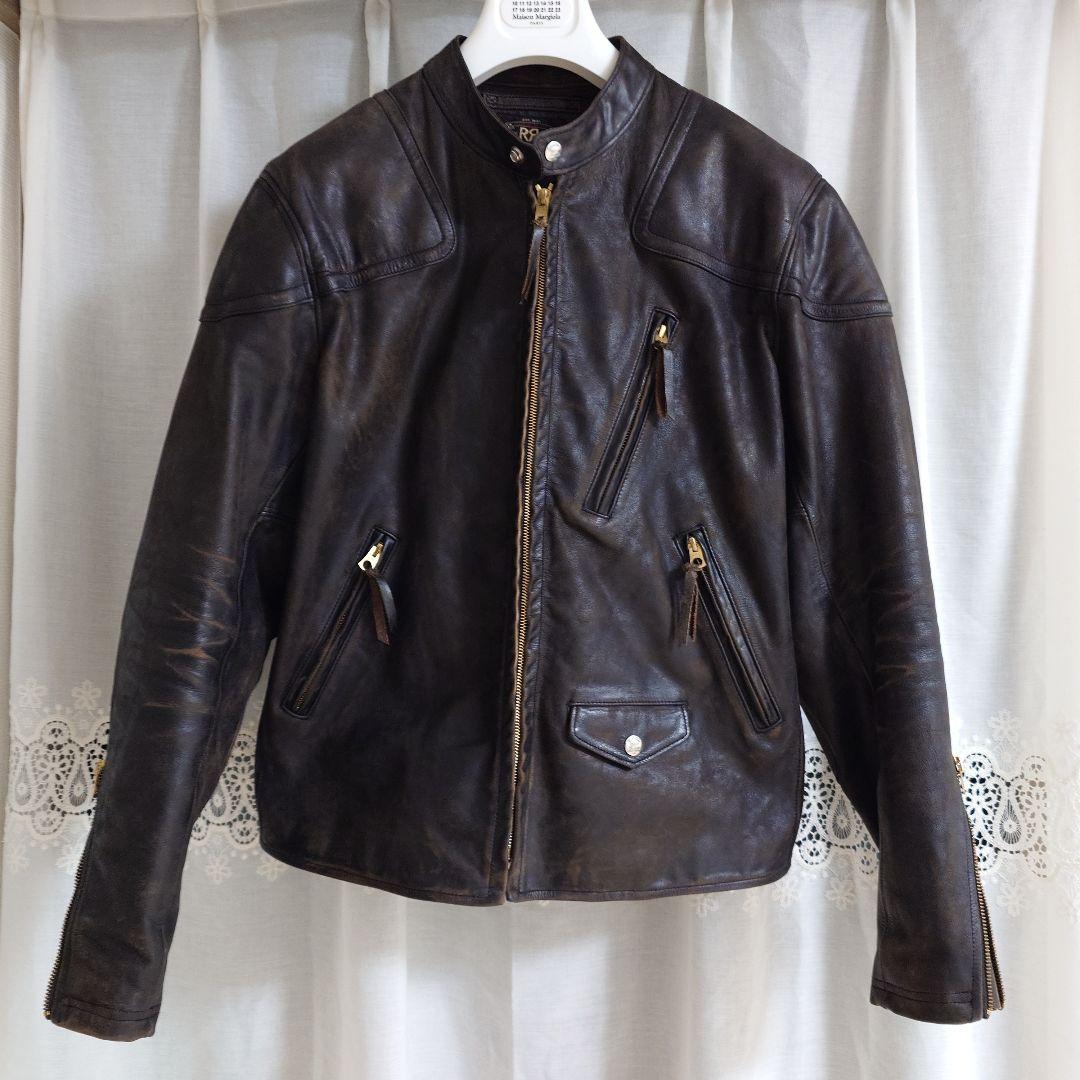 RRL スリム フィット レザー モト ジャケット