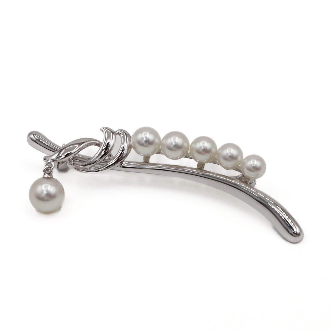 【未使用】MIKIMOTO ミキモト ブローチ パール S刻印 6P シルバー