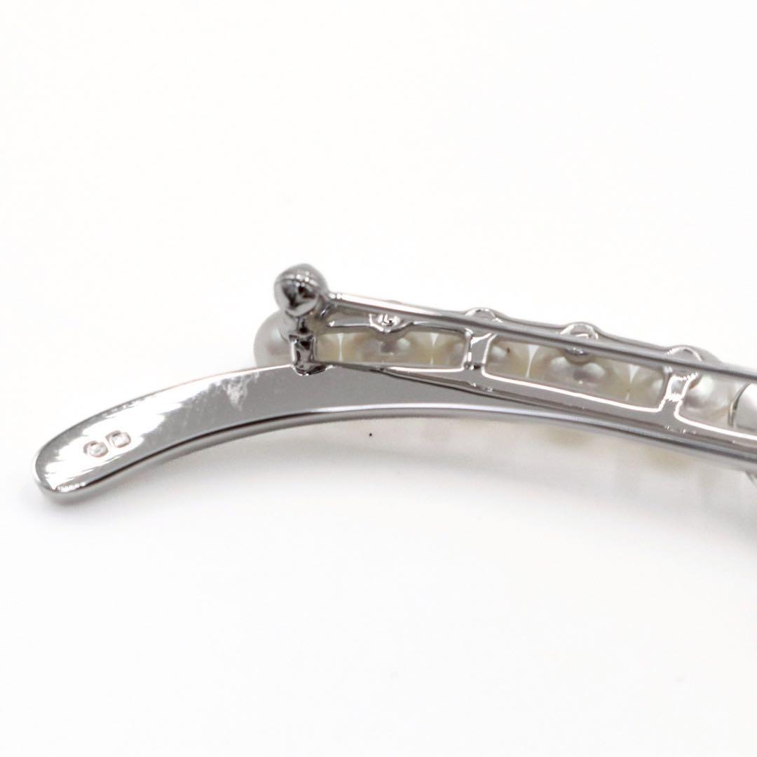 【未使用】MIKIMOTO ミキモト ブローチ パール S刻印 6P シルバー