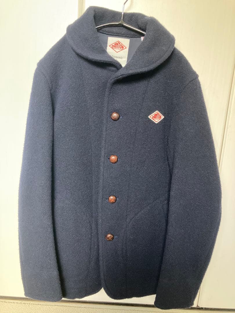 DANTON ウールモッサジャケット 38 ネイビー