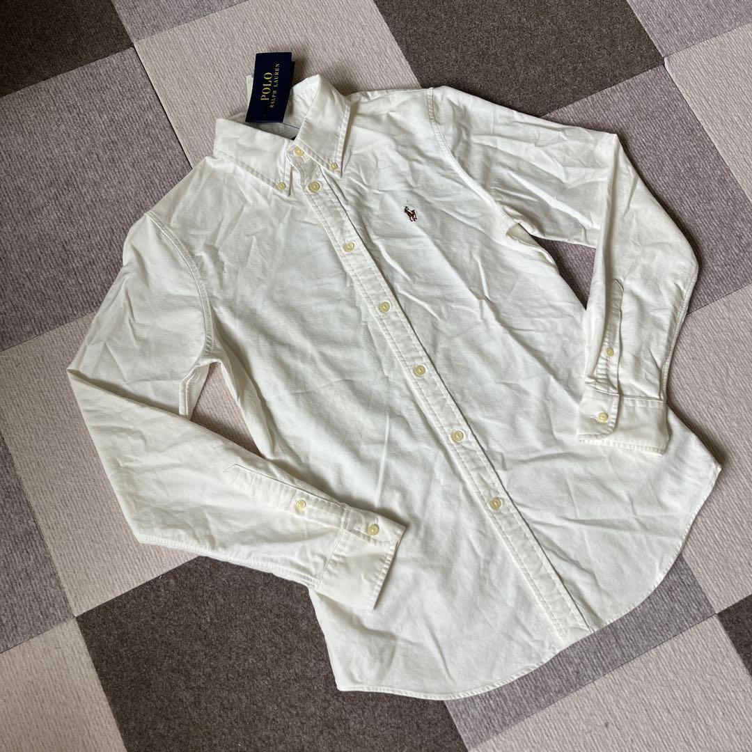 SALE‼️新品タグ付ポロラルフローレンオックスフォードシャツ白Sカスタムフィット