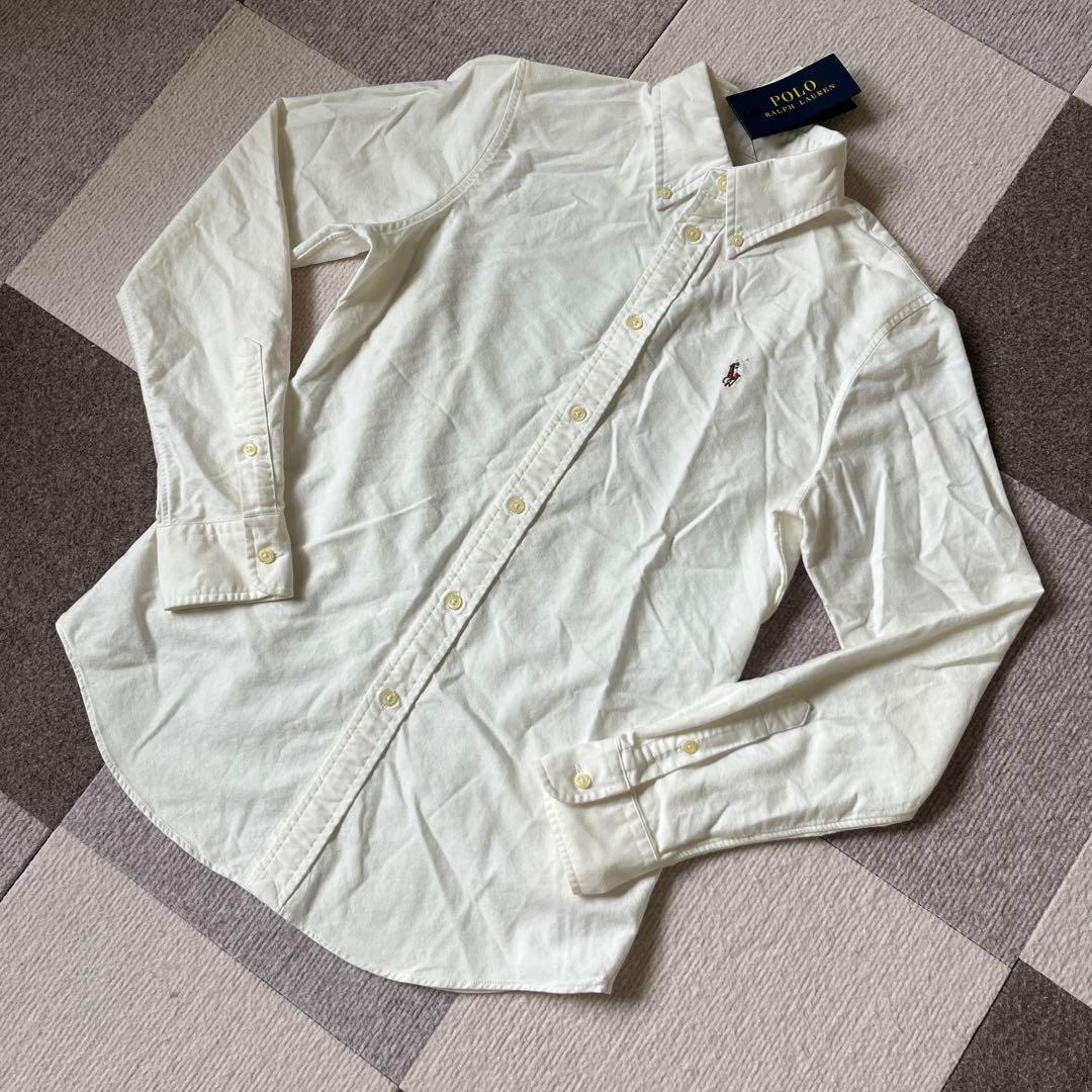 SALE‼️新品タグ付ポロラルフローレンオックスフォードシャツ白Sカスタムフィット