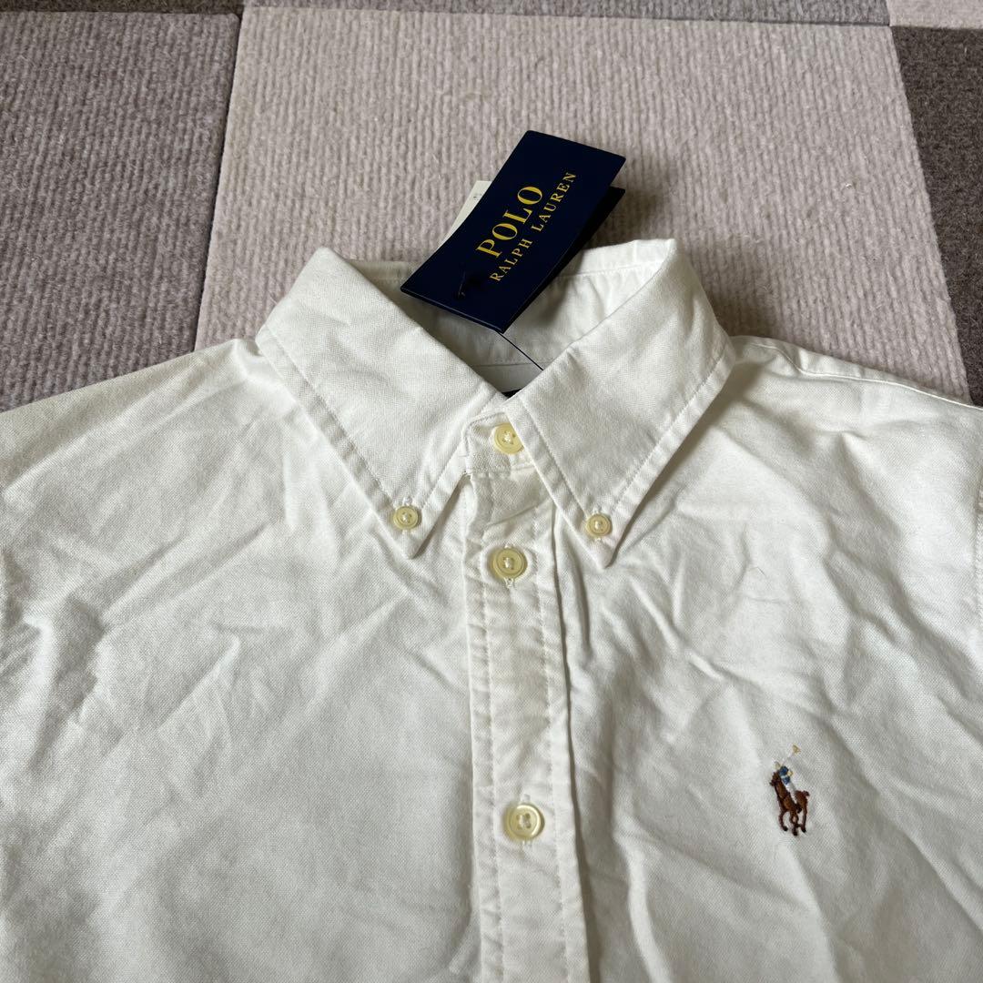 SALE‼️新品タグ付ポロラルフローレンオックスフォードシャツ白Sカスタムフィット
