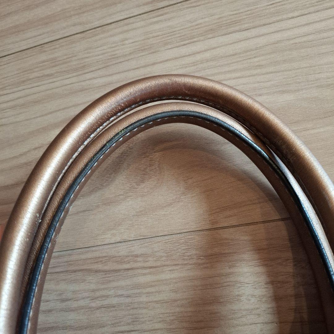 Gucci GGパターン ブラウンレザーハンドバッグ