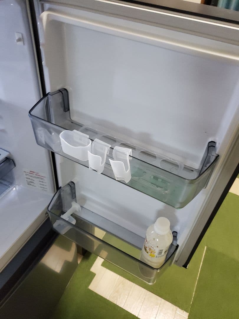 グレー 2ドア冷蔵庫 右開き