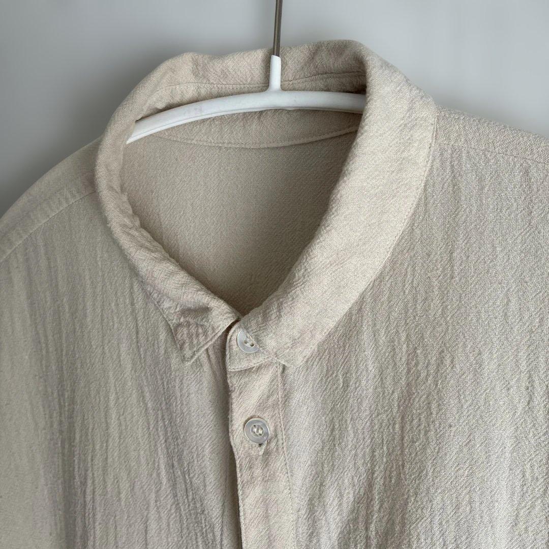 MITTAN 綿絹楊柳ビッグシャツ　サイズ1生成