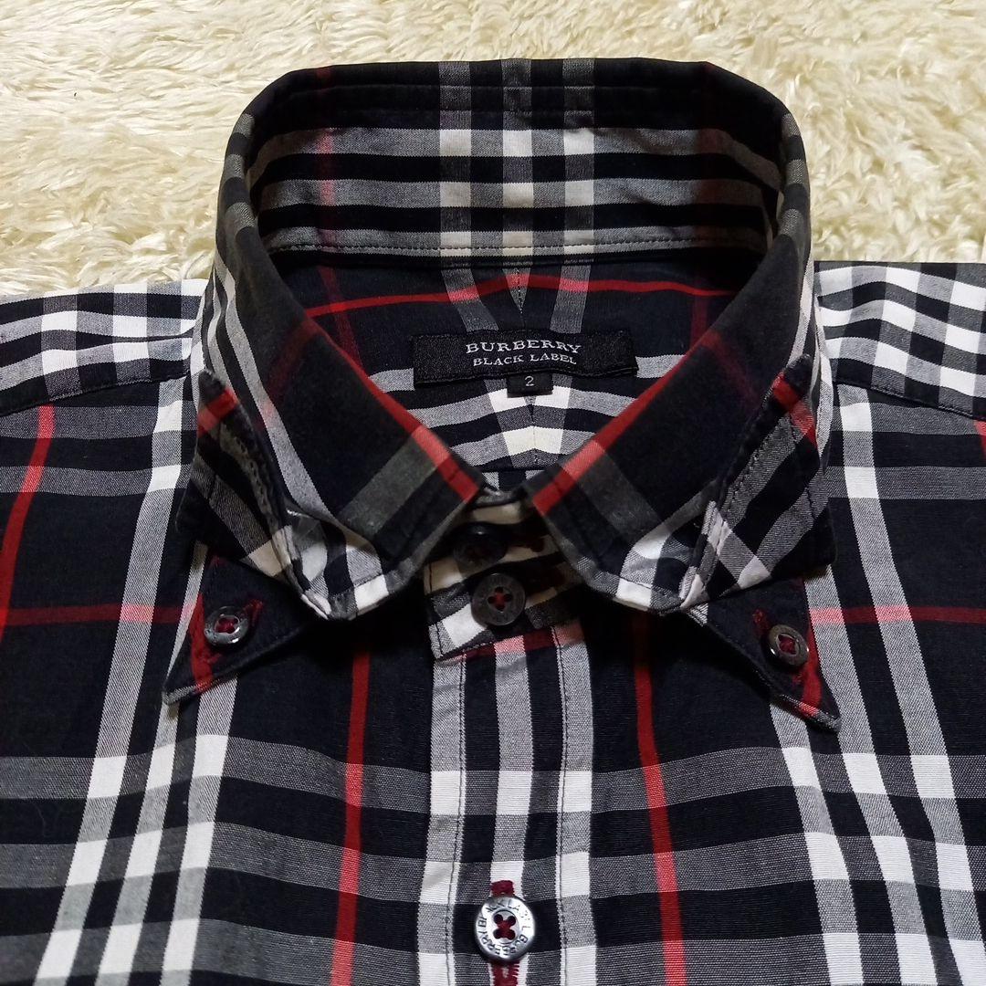 バーバリー　ブラックレーベル　ノバチェック　長袖シャツ　サイズ2(M)