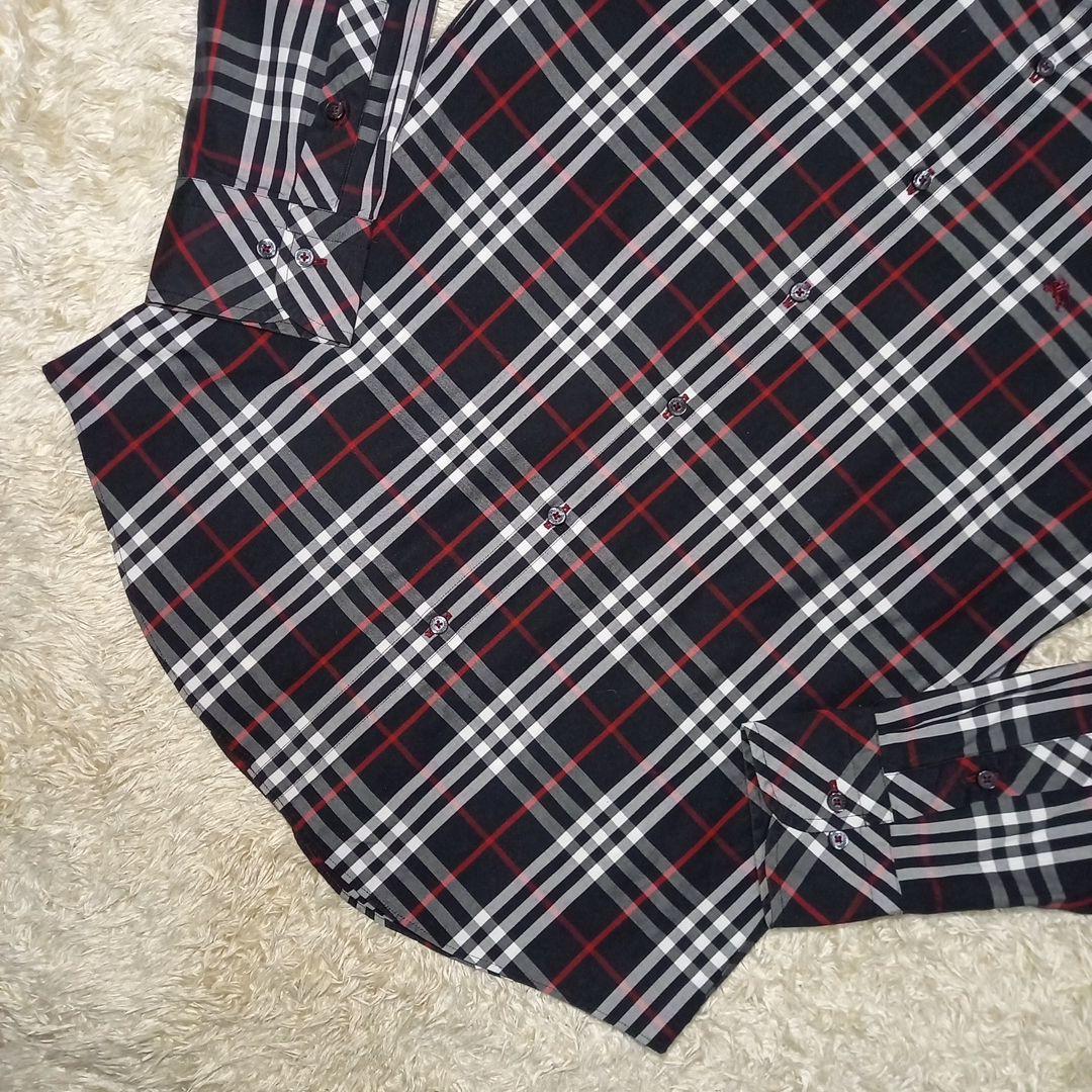 バーバリー　ブラックレーベル　ノバチェック　長袖シャツ　サイズ2(M)