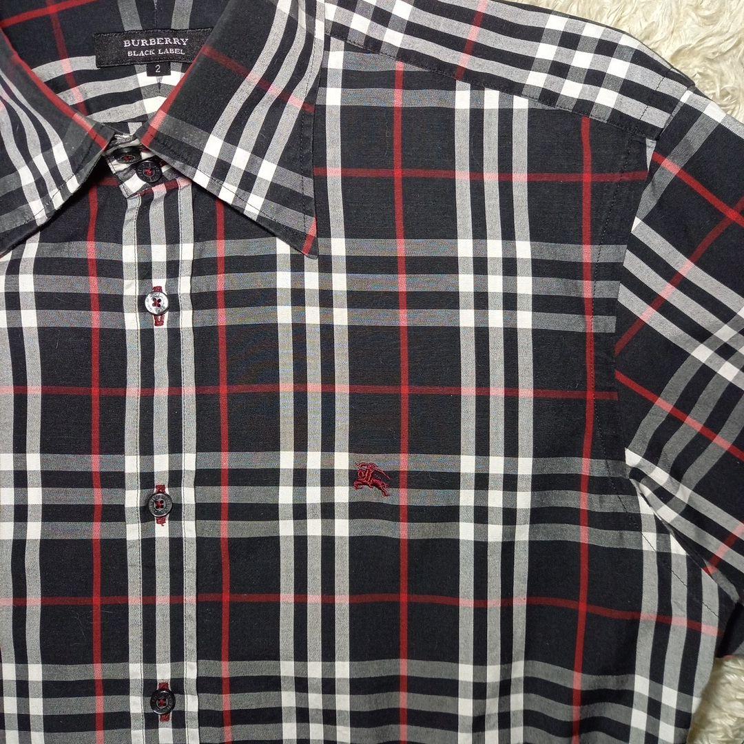 バーバリー　ブラックレーベル　ノバチェック　長袖シャツ　サイズ2(M)