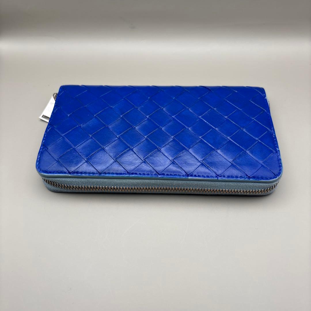 ◆正規品◆現行ボッティガヴェネタイントレチャート ラウンドファスナー長財布