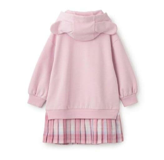 ＊naano＊♪メゾピアノ【おめかしマイメロディ】裾プリーツ パーカワンピ