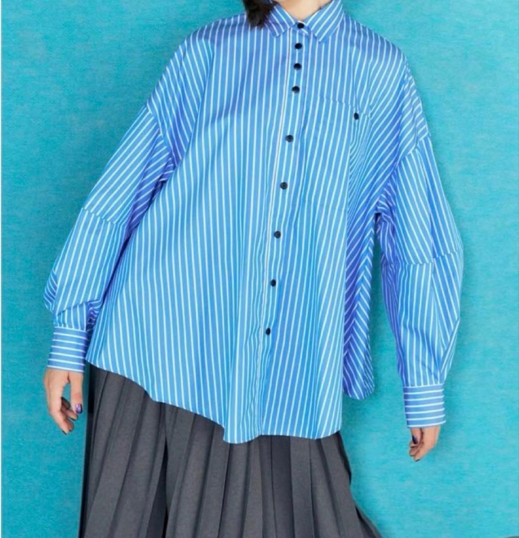 ENFÖLD 2023SS エンフォルド ストライプブラウス