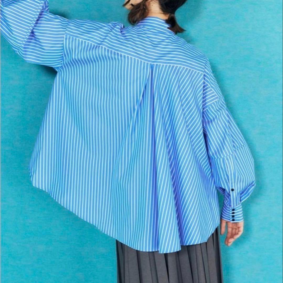 ENFÖLD 2023SS エンフォルド ストライプブラウス