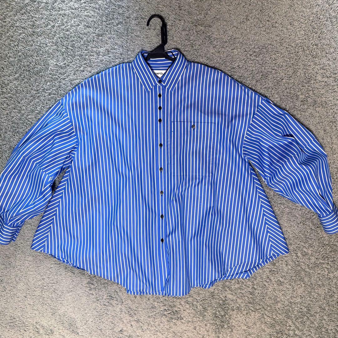 ENFÖLD 2023SS エンフォルド ストライプブラウス