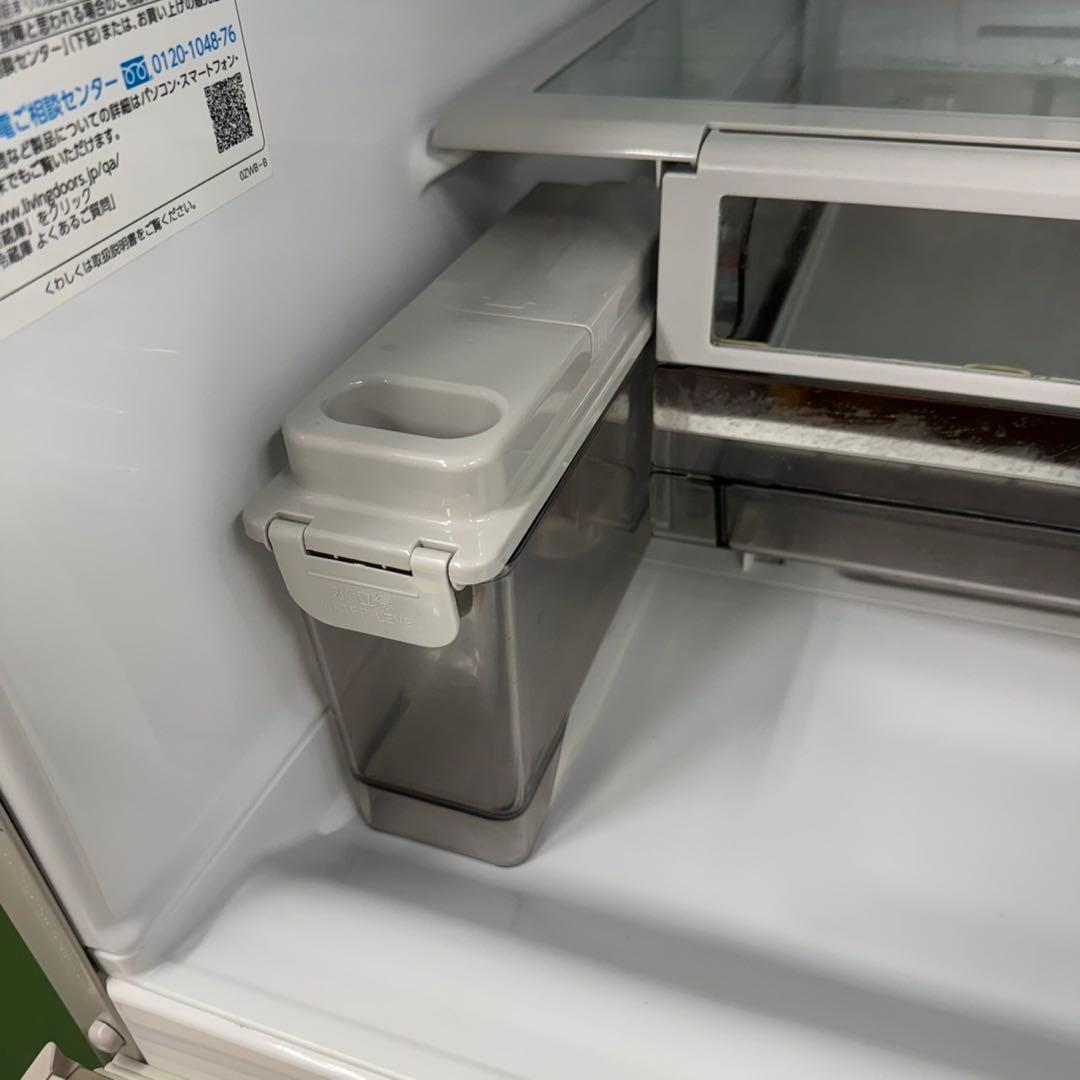 655 ガラストップ　鏡面　ホワイト　5ドア　大型冷蔵庫　400L〜500L