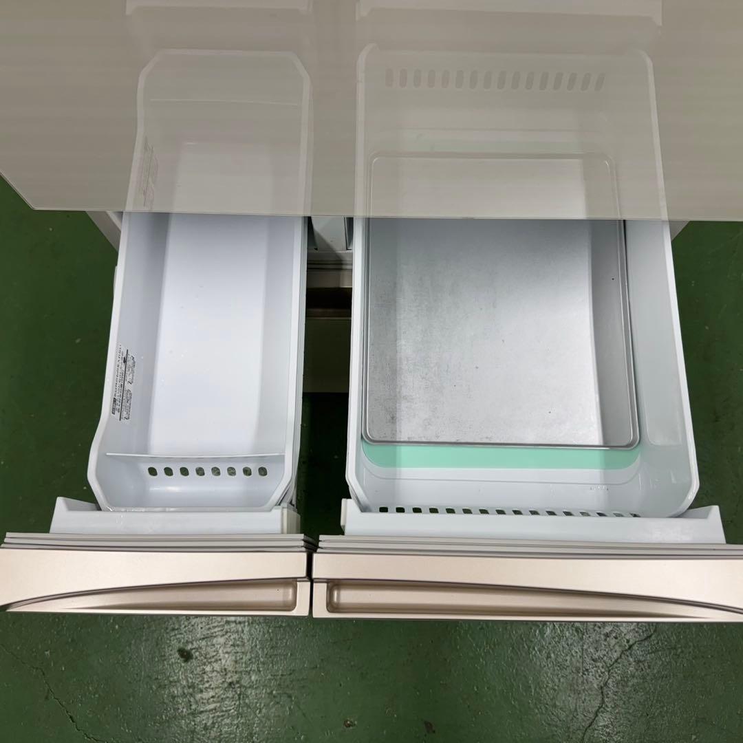 655 ガラストップ　鏡面　ホワイト　5ドア　大型冷蔵庫　400L〜500L