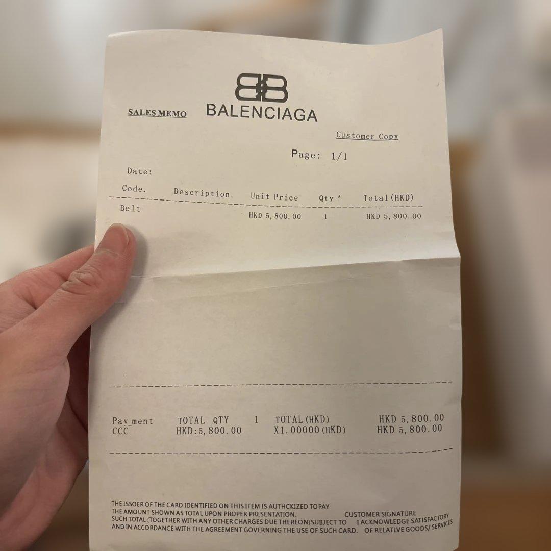 BALENCIAGA ブラック ベルト BBロゴ