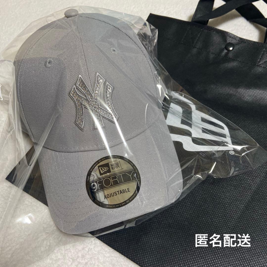 ニューエラ　9FORTYRHINESTONE ヤンキース　グレー新品