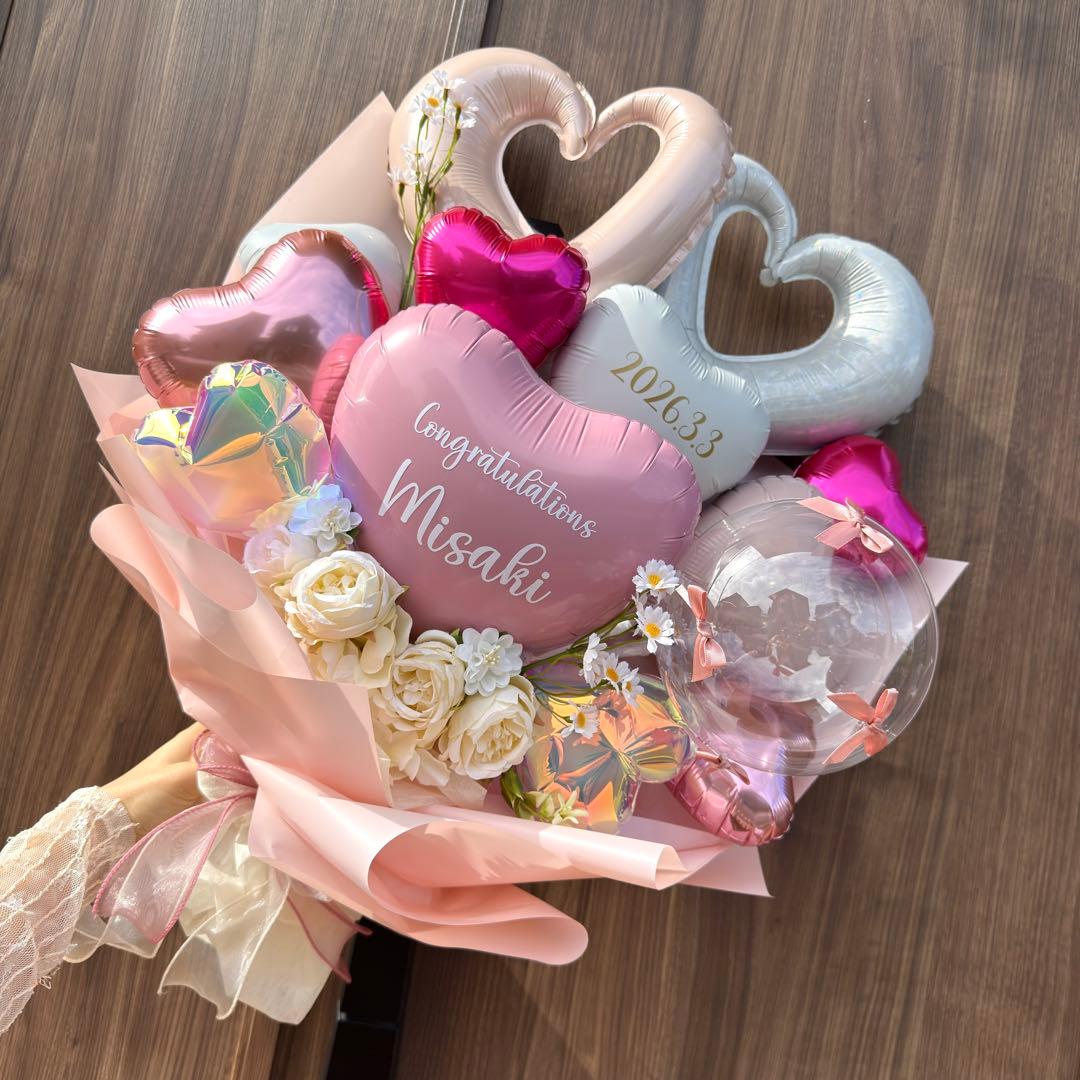 専用5点♡卒業式❤︎BIGバルーンブーケ花束｜風船 ギフト 誕生日 生誕祭 水色系