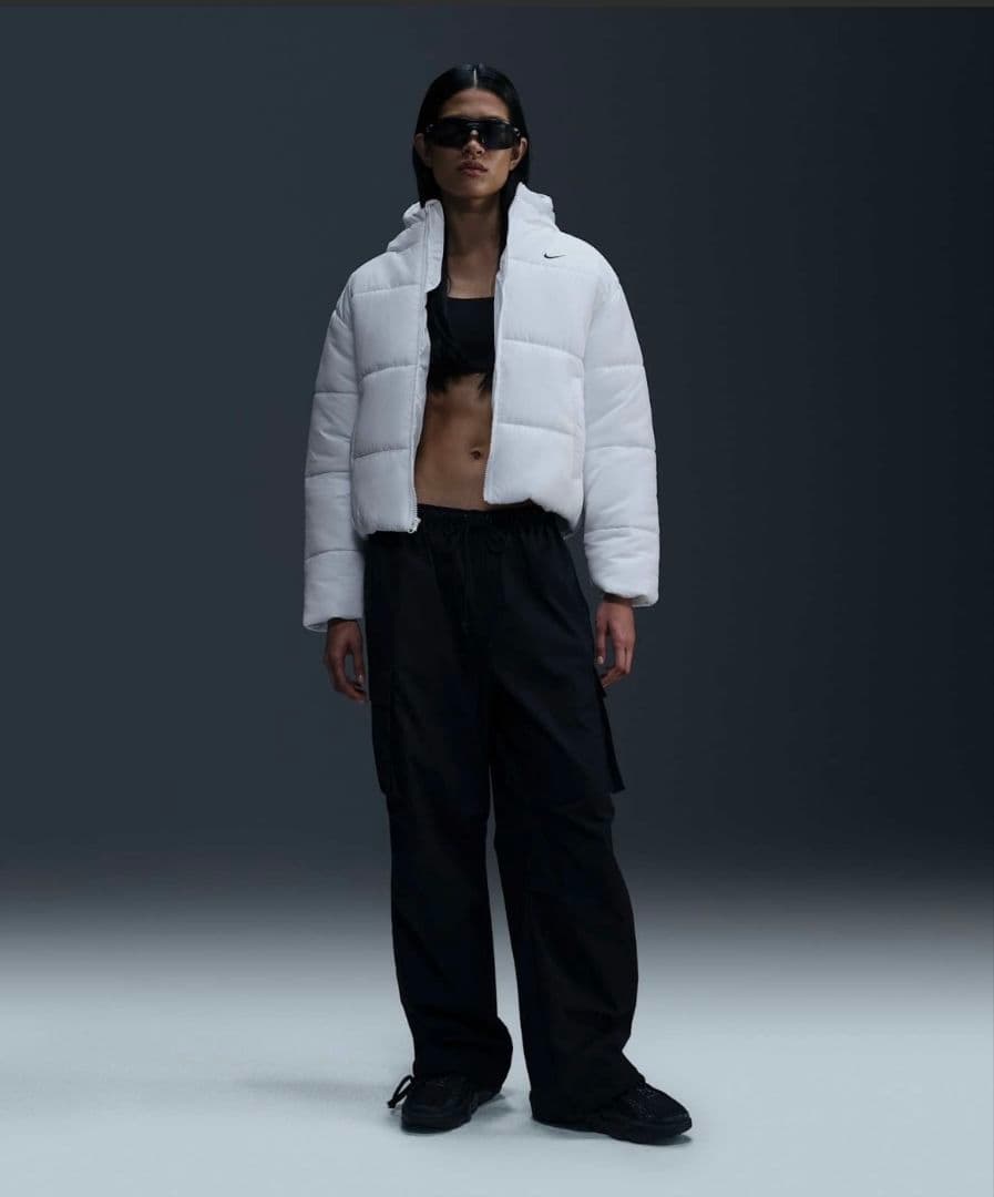 NIKE ナイキ M ダウンジャケット ホワイト レディース ショート丈