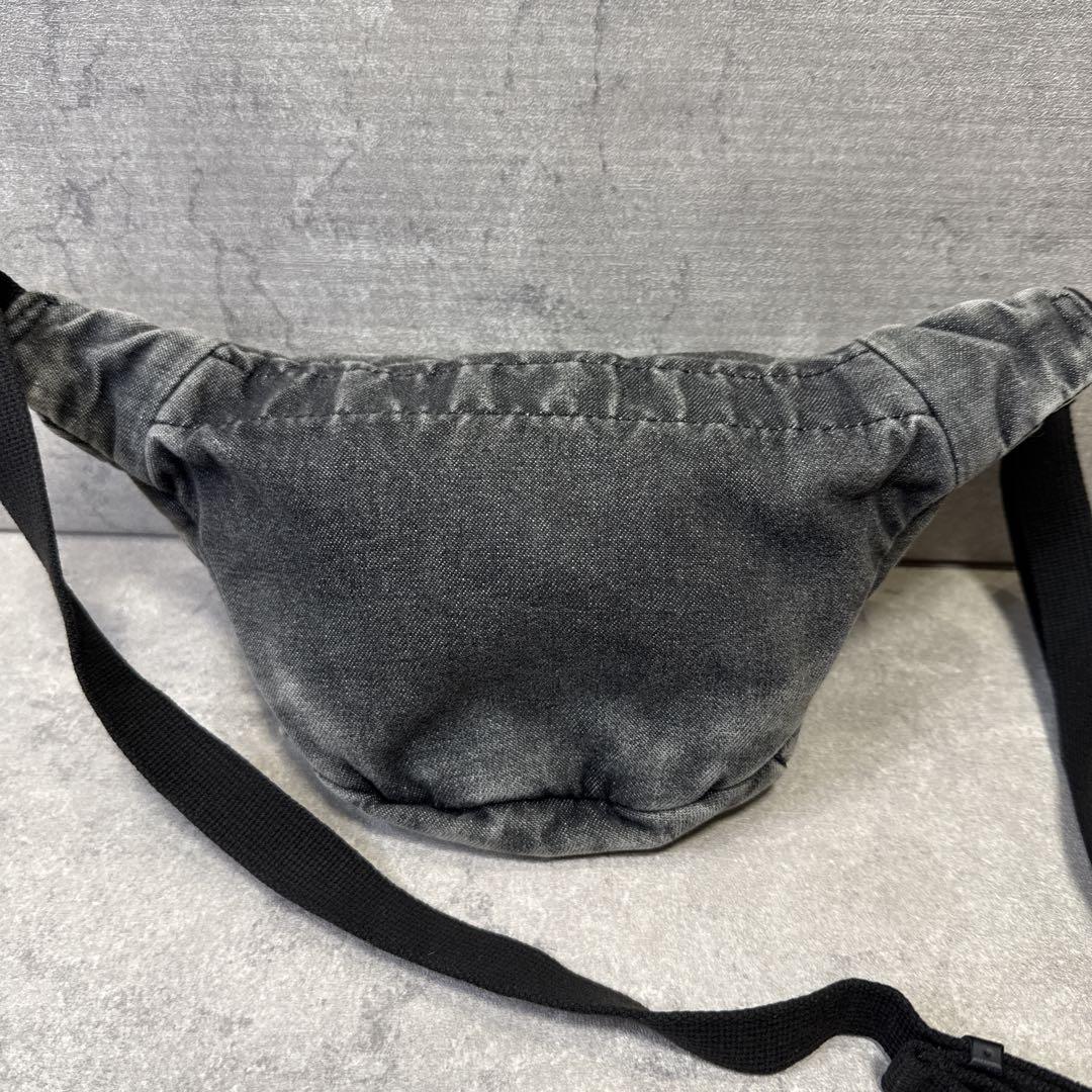 PORTER×B印 YOSHIDA ウエストバッグ ケミカルウォッシュ 黒