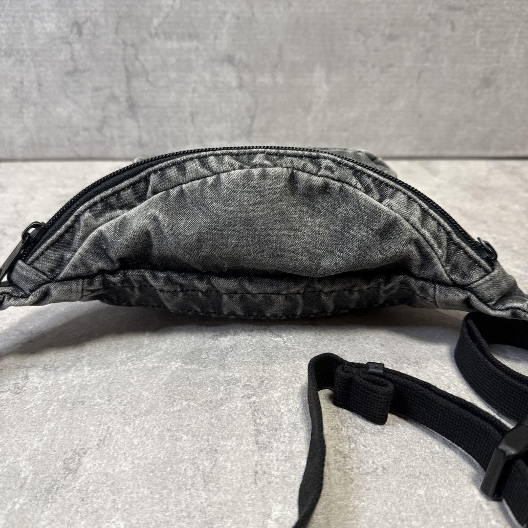 PORTER×B印 YOSHIDA ウエストバッグ ケミカルウォッシュ 黒